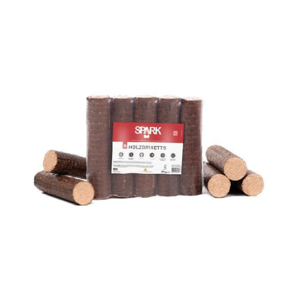 SPARK Holzbriketts Rund – 960 kg Palette