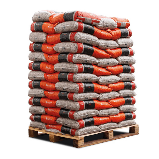 Heizfuxx Holzpellets Red 975 kg Palette – 65 x 15 kg Sackware, DIN EN ISO 17225-2 A1, CO₂-neutral