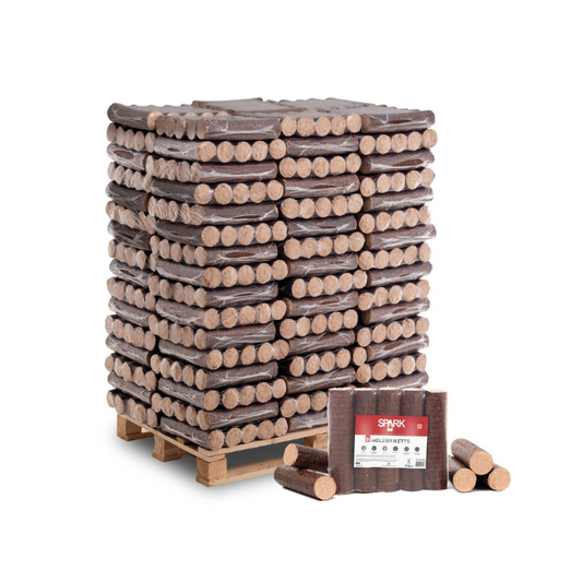 SPARK Holzbriketts Rund – 960 kg Palette