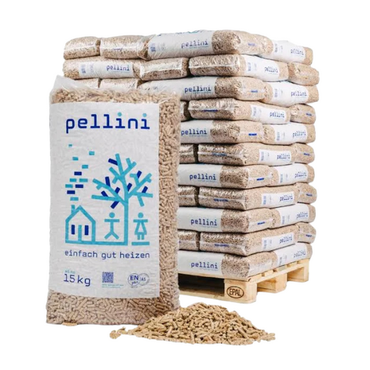 Pellini Holzpellets ENplus A1 – 990 kg (66 x 15-kg-Säcke), DINplus zertifiziert