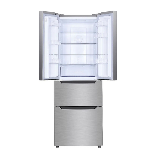WOLKENSTEIN FD351.4NF IX French Door Kühl-Gefrierkombination, 351 L, NoFrost, Inox, LED, Touch-Control