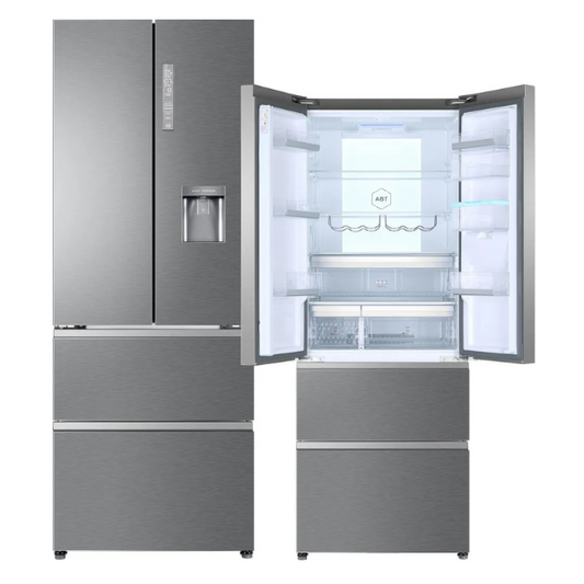 Haier B3FE788CPJW French Door Kühl-Gefrierkombination, 458 L, Edelstahl, Total NoFrost, Wasserspender, MyZone+